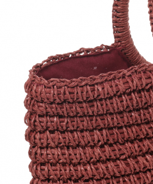 A part by(アパートバイ)の「ペーパーマルハンドルトート 825793(かごバッグ・レディース・ブラウン/カーキ/ブルー・FREE)」の4枚目の写真