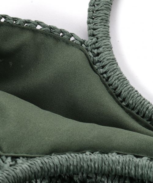 A part by(アパートバイ)の「ペーパーマルハンドルトート 825793(かごバッグ・レディース・ブラウン/カーキ/ブルー・FREE)」の15枚目の写真