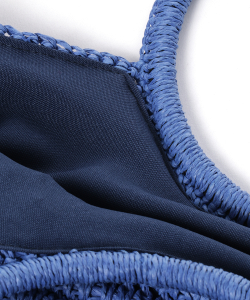 A part by(アパートバイ)の「ペーパーマルハンドルトート 825793(かごバッグ・レディース・ブラウン/カーキ/ブルー・FREE)」の13枚目の写真