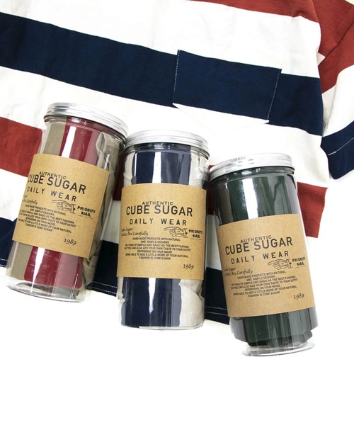 CUBE SUGAR(キューブシュガー)の「CUBE SUGAR/キューブシュガー 空紡糸ボトル入りボーダー BIG TEE(Tシャツ/カットソー・レディース・グリーン/オレンジ/ネイビー/ベージュ・FREE)」の11枚目の写真