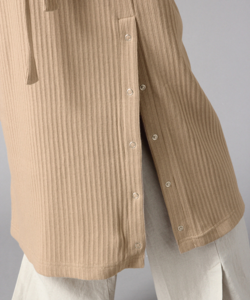 LOWRYS FARM（ローリーズファーム）の「ベルトツキリブワンピース　844142（ワンピース・レディース・チャコールグレー/ベージュ/ブルー・FREE）」の11枚目の写真