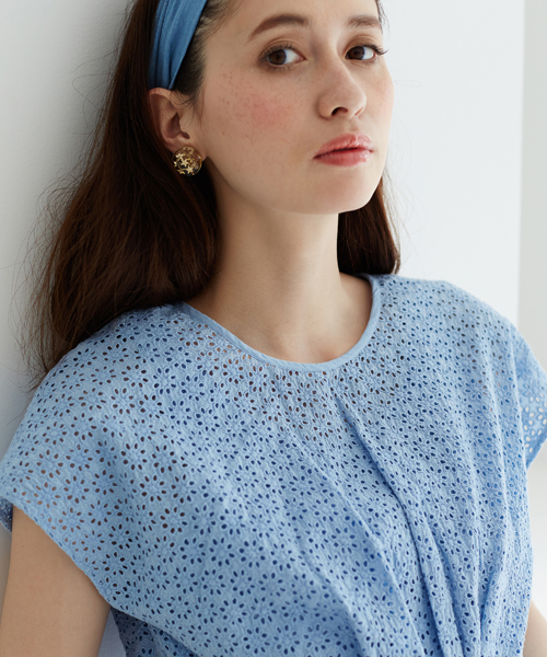 Another Edition（アナザーエディション）の「AE ｱｲﾚｯﾄﾚｰｽ OP ◆（ワンピース・レディース・ホワイト/ネイビー/ライトブルー・ﾌﾘ-）」の9枚目の写真