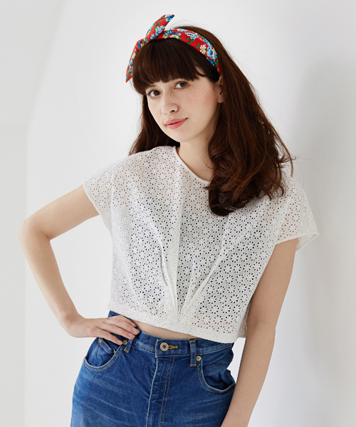 Another Edition（アナザーエディション）の「AE ｱｲﾚｯﾄﾚｰｽ OP ◆（ワンピース・レディース・ホワイト/ネイビー/ライトブルー・ﾌﾘ-）」の10枚目の写真