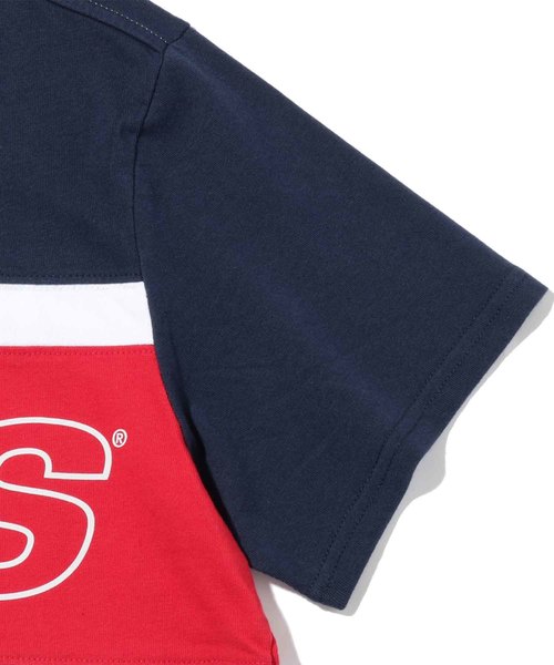 【 Jeans】半袖 カラーブロック Tシャツ ネイビー/送料無料 セール】カラーブロックTシャツ JERSEY DRE(Tシャツ/カットソー