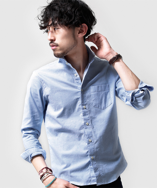 NANO universe（ナノユニバース）の「WEB店舗限定/ One night dry ストレッチOX（シャツ/ブラウス・メンズ・ホワイト/ピンク/サックスブルー/ダークネイビー・X-LARGE/MEDIUM/SMALL/LARGE）」の3枚目の写真