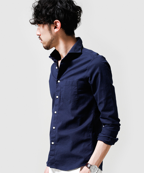 NANO universe（ナノユニバース）の「WEB店舗限定/ One night dry ストレッチOX（シャツ/ブラウス・メンズ・ホワイト/ピンク/サックスブルー/ダークネイビー・X-LARGE/MEDIUM/SMALL/LARGE）」の13枚目の写真