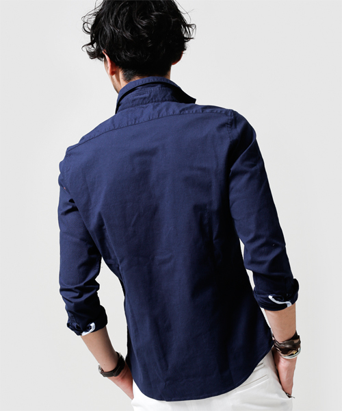 NANO universe（ナノユニバース）の「WEB店舗限定/ One night dry ストレッチOX（シャツ/ブラウス・メンズ・ホワイト/ピンク/サックスブルー/ダークネイビー・X-LARGE/MEDIUM/SMALL/LARGE）」の14枚目の写真