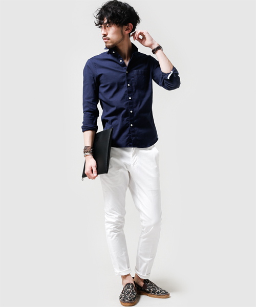 NANO universe（ナノユニバース）の「WEB店舗限定/ One night dry ストレッチOX（シャツ/ブラウス・メンズ・ホワイト/ピンク/サックスブルー/ダークネイビー・X-LARGE/MEDIUM/SMALL/LARGE）」の9枚目の写真