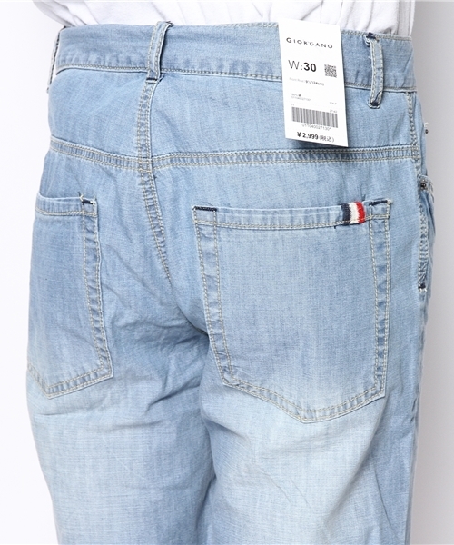 GIORDANO（ジョルダーノ）の「[GIORDANO]ロールアップデニムショーツ（デニムパンツ・メンズ・インディゴブルー/ダークインディゴブルー/ライトインディゴブルー・34inch/32inch/30inch/36inch）」の9枚目の写真