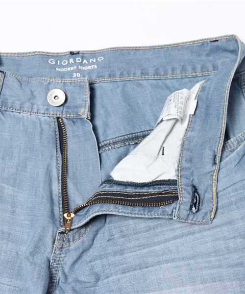 GIORDANO（ジョルダーノ）の「[GIORDANO]ロールアップデニムショーツ（デニムパンツ・メンズ・インディゴブルー/ダークインディゴブルー/ライトインディゴブルー・34inch/32inch/30inch/36inch）」の12枚目の写真