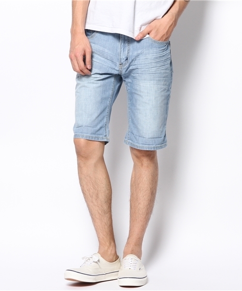 GIORDANO（ジョルダーノ）の「[GIORDANO]ロールアップデニムショーツ（デニムパンツ・メンズ・インディゴブルー/ダークインディゴブルー/ライトインディゴブルー・34inch/32inch/30inch/36inch）」の7枚目の写真