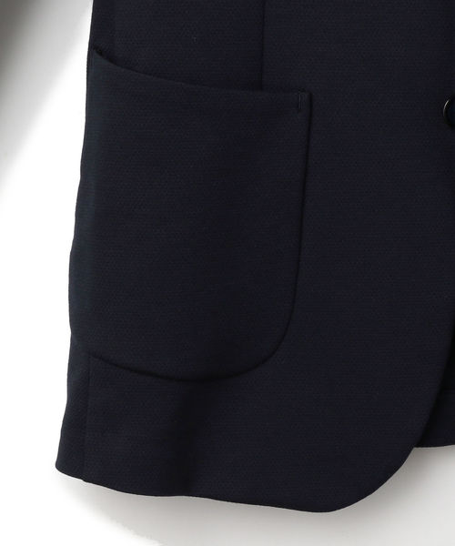 SHIPS(シップス)の「SD: 【ALBINI社製】I cotoni コットン ジャージー ジャケット(テーラードジャケット・メンズ・ネイビー・SMALL/MEDIUM/LARGE)」の5枚目の写真
