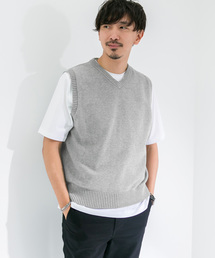 URBAN RESEARCH ROSSO MEN�i�A�[�o�����T�[�`���b�\�����j�̌Ò��uV�l�b�N�j�b�g�i�j�b�g/�Z�[�^�[�j�v