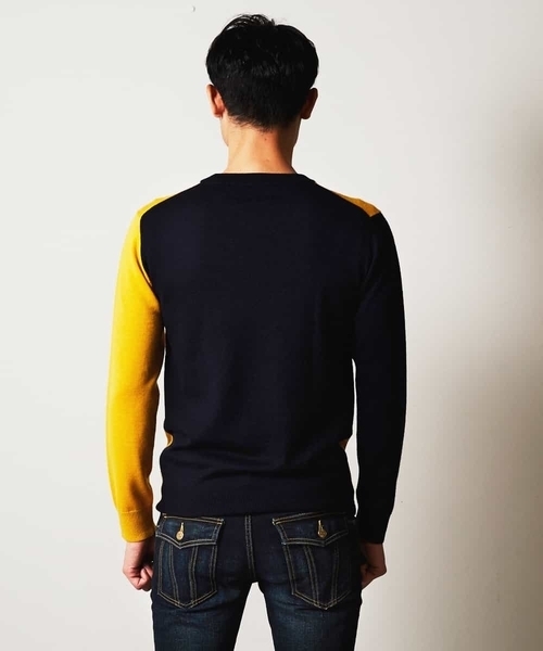 MICHEL KLEIN HOMME (ミッシェルクランオム)の「ニット(ラファエロロゴ)(ニット/セーター・メンズ・ブラック/マスタード・46/48/51)」の5枚目の写真