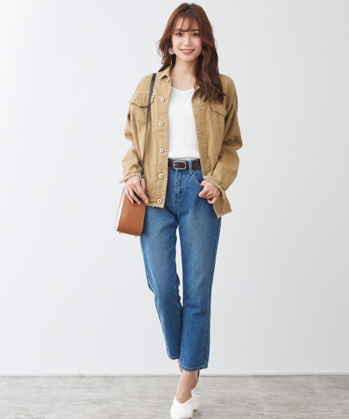 Pierrot（ピエロ）の「ツイルジャケット（その他アウター・レディース・キャメル/ライトベージュ・M）」の8枚目の写真