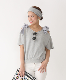 mystic | 肩リボンプルオーバー(Tシャツ/カットソー)