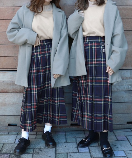 PairPair(ペアペア)の「チェックキルトスカート(スカート・レディース・ベージュ/ネイビー/ブラウン系その他・FREE)」の10枚目の写真