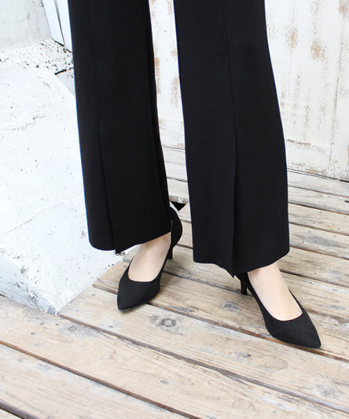 MODE ROBE（モードローブ）の「センタープレススリットパンツ（その他パンツ・レディース・ブラック/ブラウン/ベージュ・FREE）」の5枚目の写真