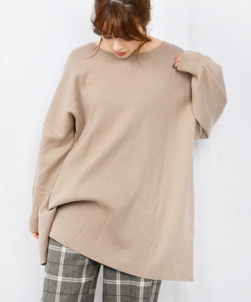 Ambre Neige（アンブルネージュ）の「クルーネックチュニックニットプルオーバー【WEB/EC限定商品】（ニット/セーター・レディース・ブラック/アイボリー/ライトベージュ・FREE）」の21枚目の写真