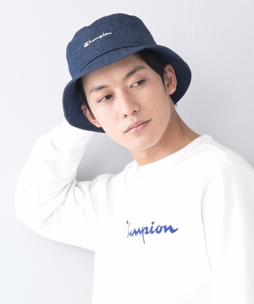 Champion(チャンピオン)の「【CHAMPION/チャンピオン】スクリプトバケットハット ブランドロゴ 刺繍(ハット・メンズ・ホワイト/ブラック/ベージュ/パープル/ネイビー/ピンク/イエロー/ライトグリーン/ミント/ワンウォッシュ/ワイン/ケミカルウォッシュ・FREE)」の8枚目の写真