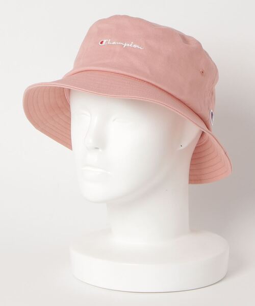 Champion(チャンピオン)の「【CHAMPION/チャンピオン】スクリプトバケットハット ブランドロゴ 刺繍(ハット・メンズ・ホワイト/ブラック/ベージュ/パープル/ネイビー/ピンク/イエロー/ライトグリーン/ミント/ワンウォッシュ/ワイン/ケミカルウォッシュ・FREE)」の1枚目の写真