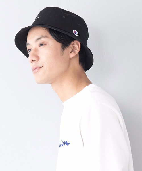 Champion(チャンピオン)の「【CHAMPION/チャンピオン】スクリプトバケットハット ブランドロゴ 刺繍(ハット・メンズ・ホワイト/ブラック/ベージュ/パープル/ネイビー/ピンク/イエロー/ライトグリーン/ミント/ワンウォッシュ/ワイン/ケミカルウォッシュ・FREE)」の14枚目の写真