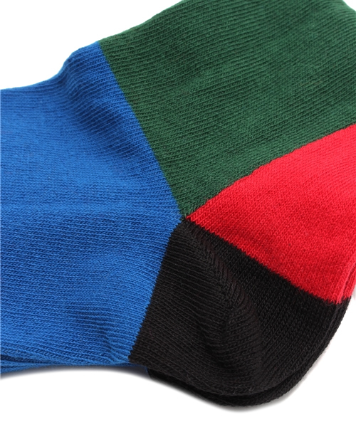 MYSELF ABAHOUSE（マイセルフアバハウス）の「JBS ｶﾗｰﾌﾞﾛｯｸｿｯｸｽ（ソックス/靴下・メンズ・レッド/ブルー・FREE）」の4枚目の写真