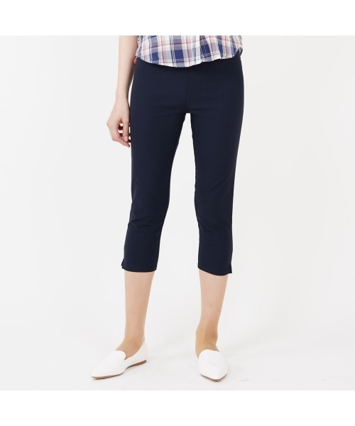 Tuche(トゥシェ)の「【Tuche】 レーヨン混 スタイリッシュボトム スキニースタイル クロップド丈(その他パンツ・レディース・ブラック/ネイビー/ベージュ・LARGE/MEDIUM)」の1枚目の写真
