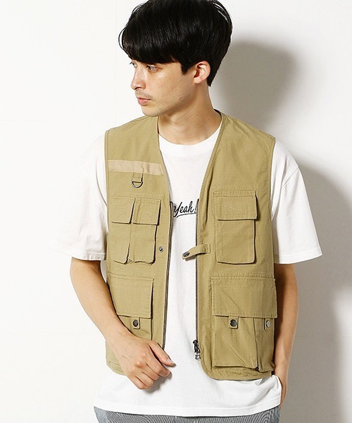 Purple&Yellow（パープルアンドイエロー）の「マルチポケットベスト（ベスト・メンズ・ブラック/ベージュ/レッド・SMALL/MEDIUM/LARGE）」の11枚目の写真