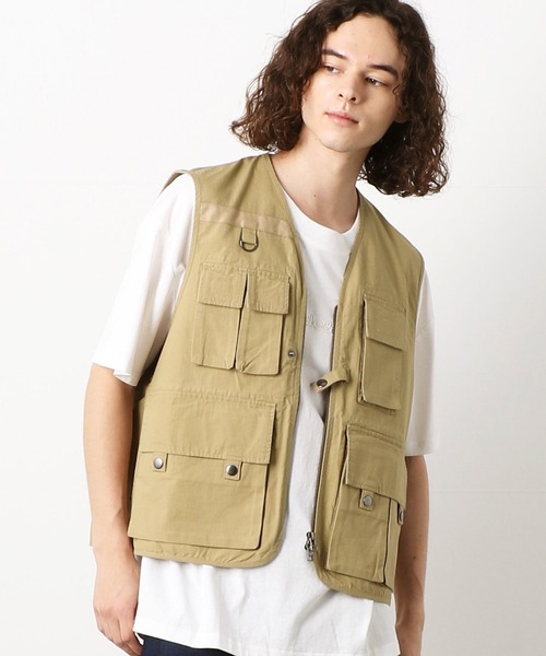 Purple&Yellow（パープルアンドイエロー）の「マルチポケットベスト（ベスト・メンズ・ブラック/ベージュ/レッド・SMALL/MEDIUM/LARGE）」の4枚目の写真