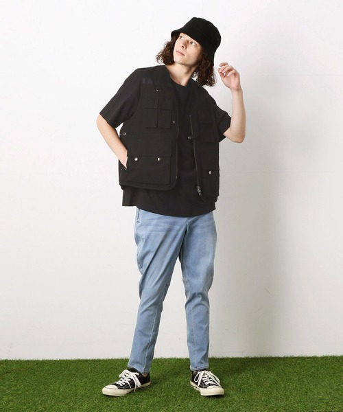 Purple&Yellow（パープルアンドイエロー）の「マルチポケットベスト（ベスト・メンズ・ブラック/ベージュ/レッド・SMALL/MEDIUM/LARGE）」の5枚目の写真