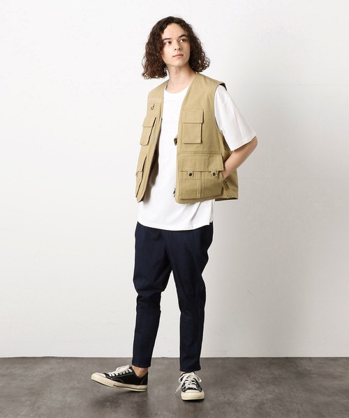 Purple&Yellow（パープルアンドイエロー）の「マルチポケットベスト（ベスト・メンズ・ブラック/ベージュ/レッド・SMALL/MEDIUM/LARGE）」の6枚目の写真