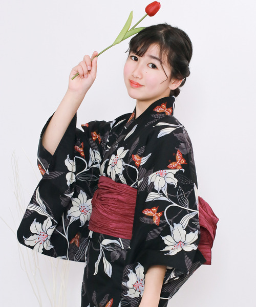 【新品未使用未開封】リョウコキクチ　浴衣・帯・下駄セット 新品未使用未開封】リョウコキクチ 浴衣・帯・下駄セット
