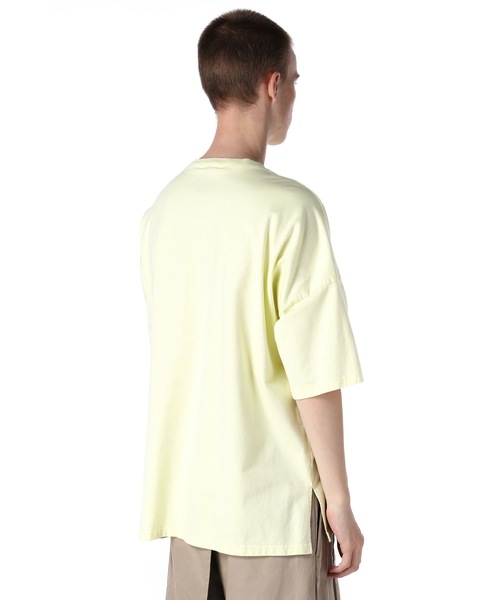 KAZUYUKI KUMAGAI ATTACHMENT（カズユキクマガイアタッチメント）の「50//2ロイヤルオーガニックコンパクト 天竺クルーネックドルマンS/S（Tシャツ/カットソー・メンズ・ライトパープル/ライトイエロー/グリーン/ホワイト/パープル・1/2/3）」の12枚目の写真