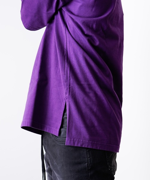 KAZUYUKI KUMAGAI ATTACHMENT（カズユキクマガイアタッチメント）の「50//2ロイヤルオーガニックコンパクト 天竺クルーネックドルマンS/S（Tシャツ/カットソー・メンズ・ライトパープル/ライトイエロー/グリーン/ホワイト/パープル・1/2/3）」の22枚目の写真