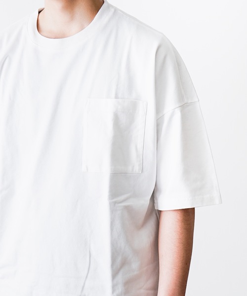 KAZUYUKI KUMAGAI ATTACHMENT（カズユキクマガイアタッチメント）の「50//2ロイヤルオーガニックコンパクト 天竺クルーネックドルマンS/S（Tシャツ/カットソー・メンズ・ライトパープル/ライトイエロー/グリーン/ホワイト/パープル・1/2/3）」の18枚目の写真