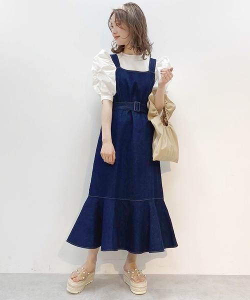 one after another NICE CLAUP（ワンアフターアナザーナイスクラップ）の「袖コンシャスボリュームプルオーバー（Tシャツ/カットソー・レディース・ベージュ/オフホワイト/ブラック・FREE）」の18枚目の写真