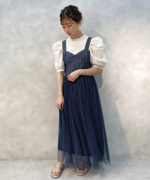 one after another NICE CLAUP（ワンアフターアナザーナイスクラップ）の「袖コンシャスボリュームプルオーバー（Tシャツ/カットソー・レディース・ベージュ/オフホワイト/ブラック・FREE）」の9枚目の写真