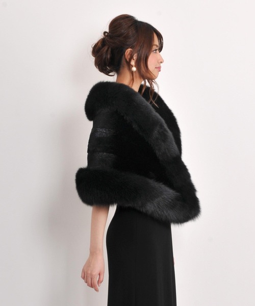 ミンク＆フォックスファーケープストール（ストール/ショール