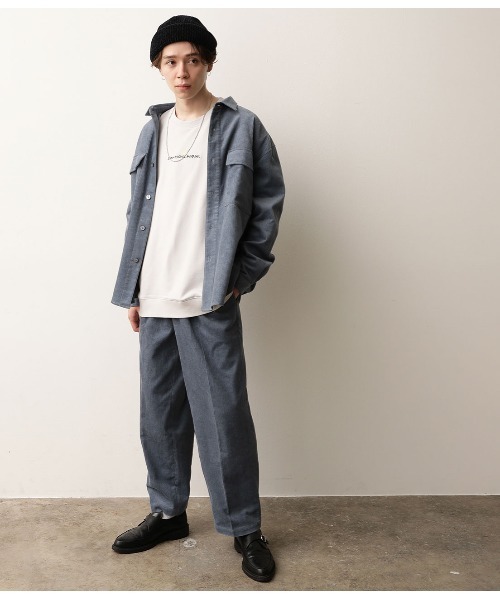 JUNRED（ジュンレッド）の「【セットアップ可能】コットンコーデュロイCPOシャツ（シャツ/ブラウス・メンズ・ホワイト/サックスブルー/ワイン・S/M/L）」の15枚目の写真