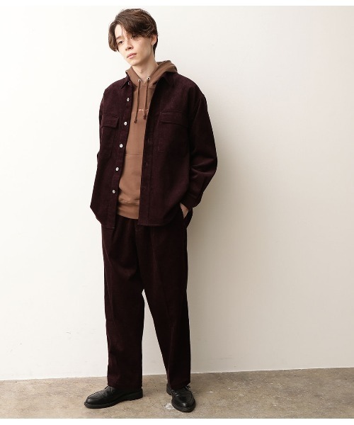 JUNRED（ジュンレッド）の「【セットアップ可能】コットンコーデュロイCPOシャツ（シャツ/ブラウス・メンズ・ホワイト/サックスブルー/ワイン・S/M/L）」の19枚目の写真