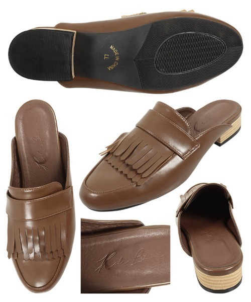 KOBE LETTUCE（コウベレタス）の「フリンジバブーシュ（その他シューズ・レディース・ブラウン/ブラック/ホワイト/バーガンディー・LL/L/S/M）」の10枚目の写真