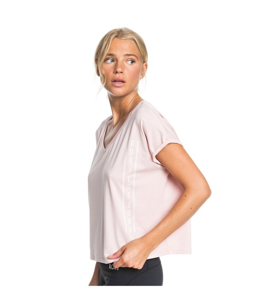 ROXY(ロキシー)の「SUNSHINE SOLDIERS/ロキシー 半袖 Tシャツ ジム ヨガ フィットネス ランニング ルームウェアにも(Tシャツ/カットソー・レディース・ホワイト/ブラック/ピンク・SMALL/MEDIUM/X-SMALL)」の4枚目の写真