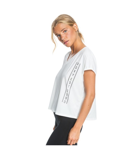 ROXY(ロキシー)の「SUNSHINE SOLDIERS/ロキシー 半袖 Tシャツ ジム ヨガ フィットネス ランニング ルームウェアにも(Tシャツ/カットソー・レディース・ホワイト/ブラック/ピンク・SMALL/MEDIUM/X-SMALL)」の5枚目の写真