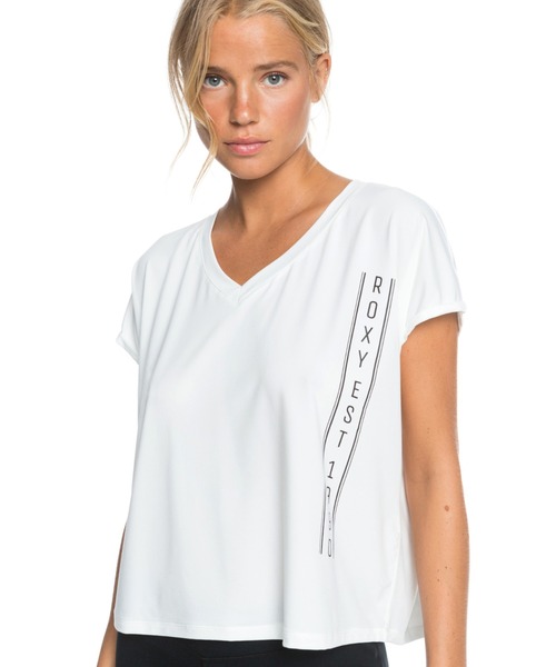 ROXY(ロキシー)の「SUNSHINE SOLDIERS/ロキシー 半袖 Tシャツ ジム ヨガ フィットネス ランニング ルームウェアにも(Tシャツ/カットソー・レディース・ホワイト/ブラック/ピンク・SMALL/MEDIUM/X-SMALL)」の12枚目の写真