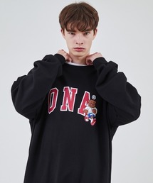 『ONA/オーエヌエー』BULLDOG CURVE LINE LOGO SWEATSHIRT/ブルドッグ カーブライン ロゴスウェットシャツ トレーナー