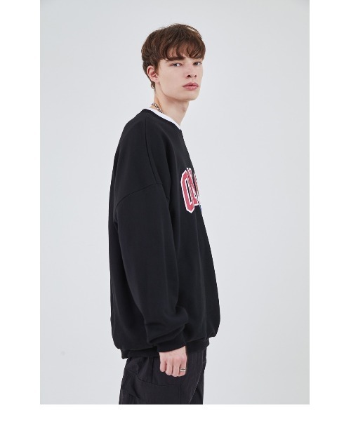 ONA(オーエヌエー)の「『ONA/オーエヌエー』BULLDOG CURVE LINE LOGO SWEATSHIRT/ブルドッグ カーブライン ロゴスウェットシャツ トレーナー(スウェット・メンズ・グレー/レッド/ブラック/ライトグレー・M/L)」の6枚目の写真