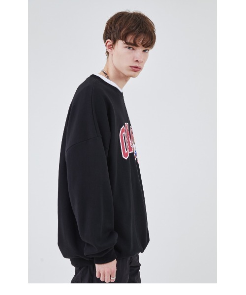 ONA(オーエヌエー)の「『ONA/オーエヌエー』BULLDOG CURVE LINE LOGO SWEATSHIRT/ブルドッグ カーブライン ロゴスウェットシャツ トレーナー(スウェット・メンズ・グレー/レッド/ブラック/ライトグレー・M/L)」の7枚目の写真