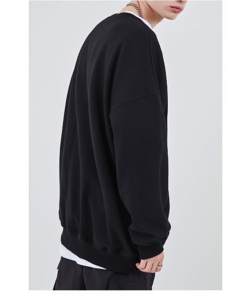 韓国newera■ College Oversized Fit Sweatshirt(起毛)■送料込 ユニセックス スウェット ジャケット ジップアップ ハイネック