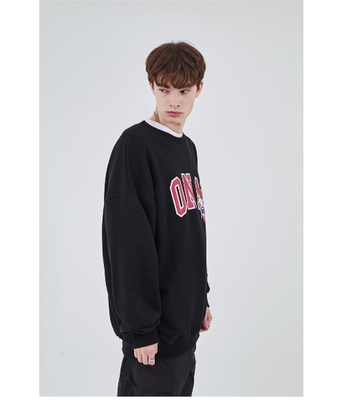 ONA(オーエヌエー)の「『ONA/オーエヌエー』BULLDOG CURVE LINE LOGO SWEATSHIRT/ブルドッグ カーブライン ロゴスウェットシャツ トレーナー(スウェット・メンズ・グレー/レッド/ブラック/ライトグレー・M/L)」の9枚目の写真